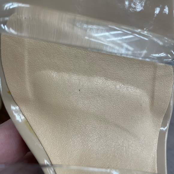 Sincerely Jules Cream Wedges with Lucite Accents - Picture 5 of 5